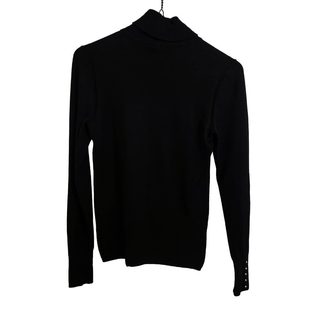 White House Black Market Turtleneck Black Sweater Women's Size XS - Picture 2 of 5
